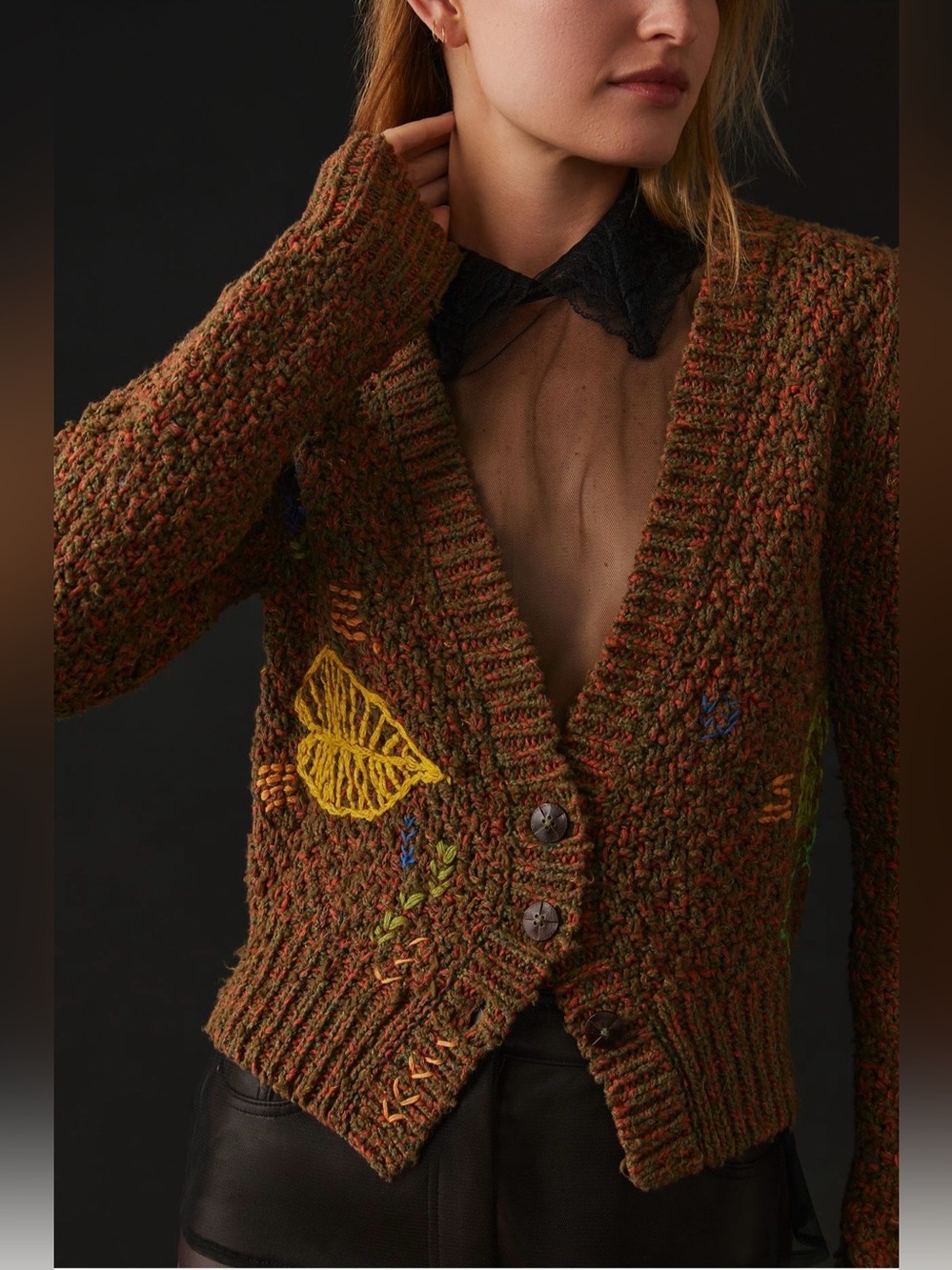 Wendy Wurtzburger and Marcella Volini for Anthropologie Monstera Puff-Sleeve M
